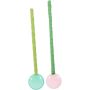 2 Pieces Long Handle Glass Stirring Spoons Colorful Glass Coffee