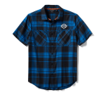 Mens H-d Tech Coolmax Plaid Shirt – Blue & Black