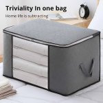 Minimalist Non-woven Garment Storage Bags With Edge Paint - Durable Comforter Blanket And Clothes Organizer With Reinforced Doub