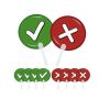 10-PACK Yes/no Double-sided Answer Paddles Response Tools For Teaching
