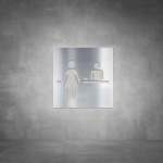Reception Sign D03 - Brushed Stainless Steel