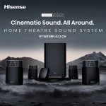 Hisense Ht Saturn 4.1.2 Channel 720W Rms Dolby Atmos & Dts:x Wireless – New
