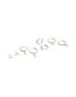 Waterproof Stainless Steel Cubic Zirconia & Baguette Flower Huggie Earrings 4-PACK