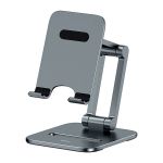 Baseus Desktop Biaxial Foldable And Adjustable Metal Stand For Phones Grey