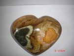 Old Map Jasper Stone Heart SSP133
