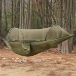 1PC Portable Automatic Quick Opening Anti-mosquito Hammock With Pole