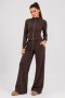 Ladies 2 Piece Fleeced Lined Wide Leg Winter Tracksuit Set