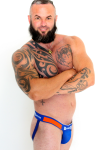 Beard Bastard Jockstrap Blue And Orange