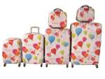Smte Luxury PC Travel Luggage 6 Piece Hot Air Balloon With Keychain