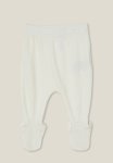 Cotton On Organic Newborn Pointelle Footed Legging - Milk