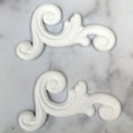White Resin Furniture Swirl White X2
