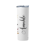 Personalized Floral And Leopard Print Travel Tumbler 900ML - Bianca