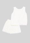PoP Candy Anglaise Top & Short Set-white