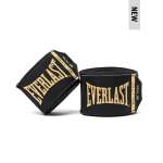 Everlast Elite 180" Hand Wraps - Black & Gold