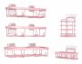 5PACK Shower Caddy Organizer Rack Adhesive Bathroom Shelf Storage Rustproof