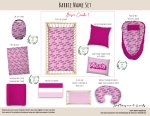 Cot Duvet Bedding Barbie Name Set