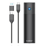 Orico Type-c M.2 Nvme ngff Sata Dual Protocol SSD Enclosure 10GBPS Type-c To Type-c Max Capacity 4TB |usb-a 2 In 1 Supports PD60