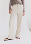 Linen-blend Trousers - Light Beige