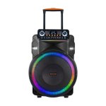 Omega Kolav LJ1805 Bluetooth Karaoke Speaker Dual MIC USB Rgb Trolley