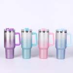 Zs - 1200ML Glittering Travel Tumbler Flask - Purple