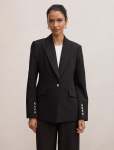 Trixie Petite Gold Button Blazer - 16 Black