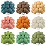 30PCS 25.4CM Retro Color Balloons Latex Balloons For Birthday Wedding Baby Shower Valentine's Day Party Decorations Birthday Pho
