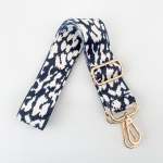 Jaggered Tote Bag Straps Gold Metal - White