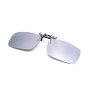 Clip On Flip Up Polarized Sunglasses Frameless Rectangle Lens UV400 For Driving