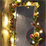 Fielegen 20 LED Rose Flower String Lights Battery Powered 7.2FT Artificial Flower Garland With Lights Rose Vine Fairy Lights For