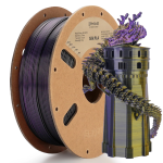 Eryone Tri Color Black gold purple Silk Pla Filament For 3D Printers 1KG Spool 1.75MM Diameter