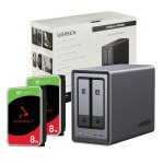Ugreen Nasync DXP2800 2 Bay Nas With Seagate Ironwolf Nas 16TB Sata Hard Drive Bundle 2X 8TB