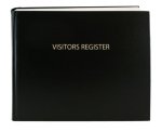 Bookfactory Visitor Log Book Visitor Register Visitor Sign-in Book - 120 Pages 8 7 8" X 7" - Black Cover Smyth Sewn Hardboun