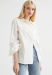 Oversized Poplin Shirt - Cream striped
