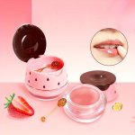 Strawberry Lip Mask With Brush Moisturizing & Hydrating Tinted Lip Balm For Soft And Smooth Lips Solid Lip Gloss Portable Lip Ca