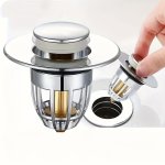 1PC Universal Bathroom Sink Stopper Multifunctional Wash Basin Core Pop Up Bathroom Sink Plug Press Type Sink Drain Stopper Wash