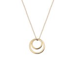 Double Circle Necklace Brass