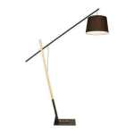 Bow Metal And Wood Floor Lamp Black