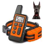 500M Dog Training Bark Stopper Remote Control Electric Shock Waterproof Electronic Collar Orange