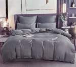 Smte Cotton Plain Beautiful Feather Queen Duvet Cover Light Grey With Keychain