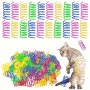 4/20/40PCS Cat Spring Toy Colorful Plastic Interactive Toys For Kittens Pet Accessories