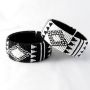 Black And White Beaded Large Bangle X 2