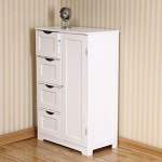 Bathroom Home Office Cabinet Wooden Floor Storage Organizer Drawers