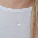 Paige 925 Sterling Silver Heart Paw Necklace Small 12X7MM On 45CM Chain