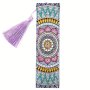 1 Set 5D Artificial Diamond Painting Bookmarks Kit Mandala Size 21X6CM/8.27''X2.37" Durable Pu Leather With Crystal Rhinestone For Books Notes Special Shaped Diamond Painting