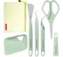 Craft Vinyl Weeding Tools With Zipper Storage Bag - 5 Piece Craft Kits Art And Craft Kit Green