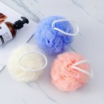 1PC Super Exfoliating Home Spa Shower Loofah Puffs Sponge Bath Ball Pouf Mesh Brush Bath Spa Puff Scrubber Ball For Face Body Ri