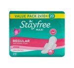 Stayfree Maxi Thick 20 Reg Unscented