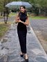 Bag Hip Crew Neck Maxi Dress Chic Sleeveless Solid Simple Dress For Spring & Summer Women's Clothing