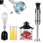 1200W Stick Blender 5 In 1 Hand Blender Set Powerful 21-SPEED For Smoothie