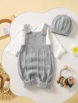 Baby's Dress Boys' Jumpsuit Baby's Solid Color Girls' Knit Jumpsuit Without Tee